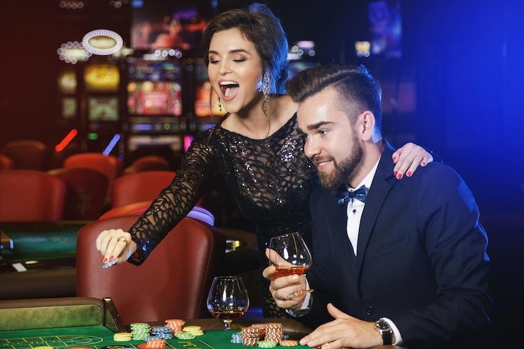Live blackjack dealer studio with multi-camera setup